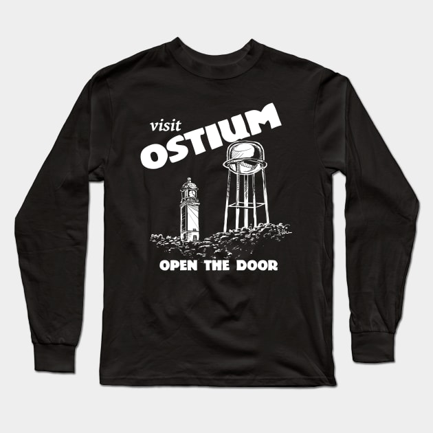 Visit Ostium -White Long Sleeve T-Shirt by The Ostium Network Merch Store